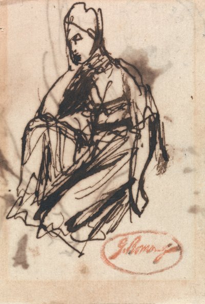 Mujer sentada de George Romney